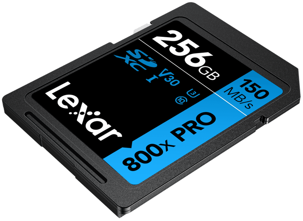 Lexar SDXC 800x Pro UHS-I cards, C10 (V30) U3, R150/W45, 256GB