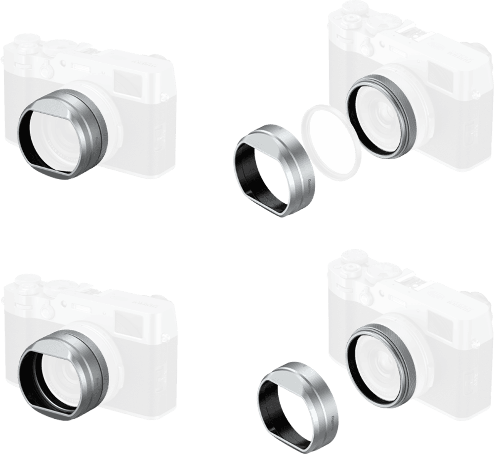 SmallRig 5849 Lens Hood for FUJIFILM X100VI / X100V (Silver)