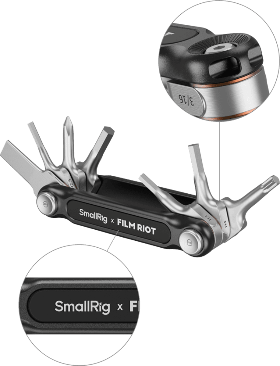SmallRig  4812 x FILM RIOT 7-in-1 Folding Wrench Set with Multiple Angle Positioning Green