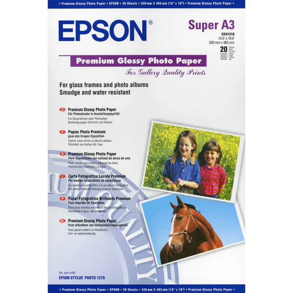 Hovedbilde Epson A3+ Premium Glossy Photo Paper 250g, 20 ...