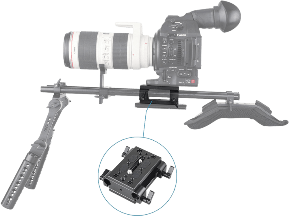 SmallRig 1798 Baseplate med dobbel 15 mm stangklemme