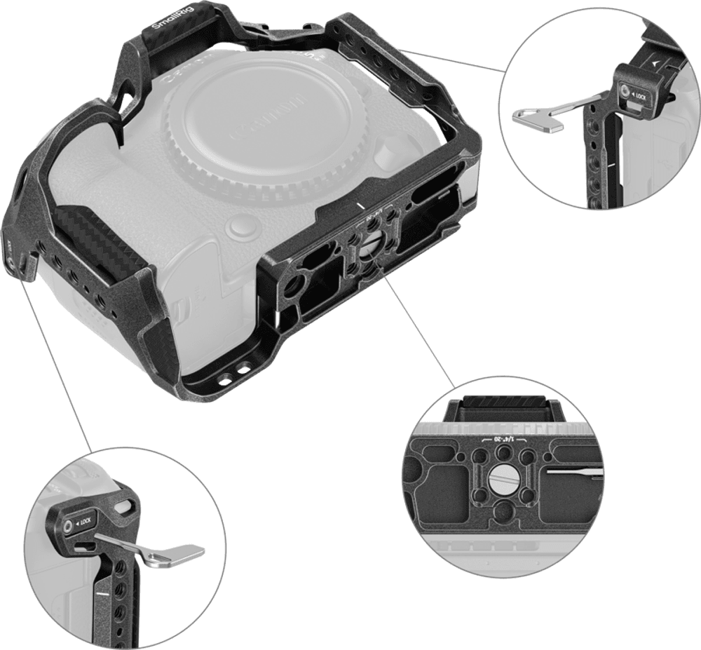 SmallRig 4975 Black Mamba Cage for Canon EOS R5 Mark II