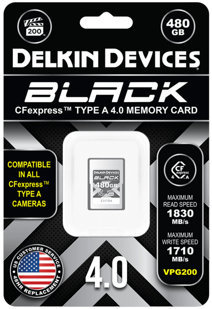 Delkin CFexpress 4.0 BLACK | Type A | VGP200, R1830/W1710 (Type A | 4.0) 480GB