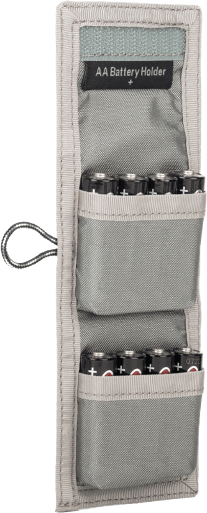 Think Tank AA Battery Holder (Wallet holds: 8 AA or 16 AAA batteries) Grey