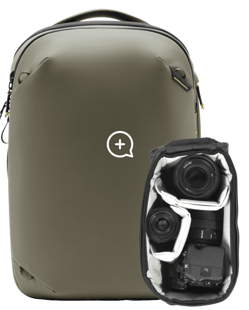 Peak Design Travel Backpack 20L w/ Camera Cube (Small) I Stone