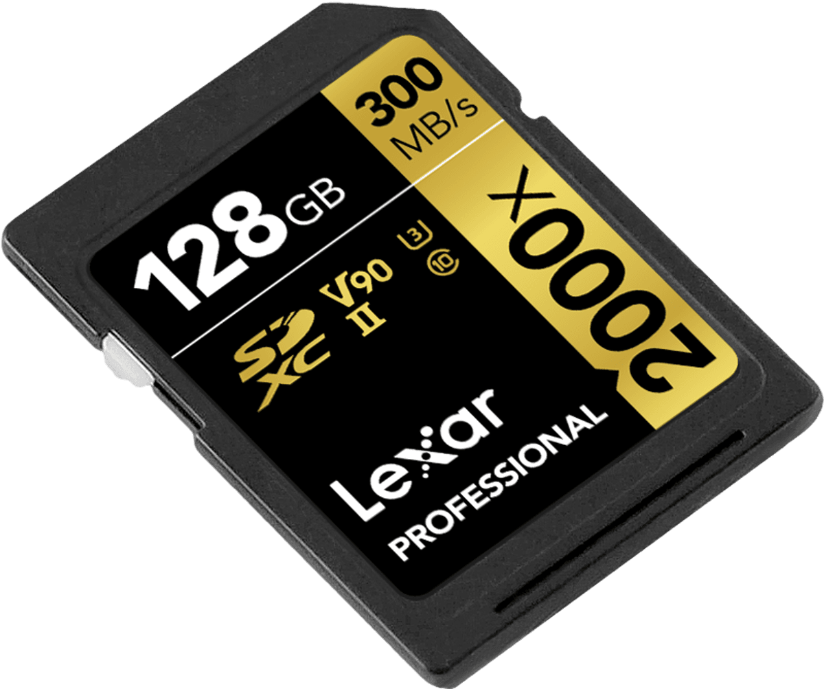 Lexar  SDXC Pro 2000X UHS-II U3 R300/W260 (V90) 128GB
