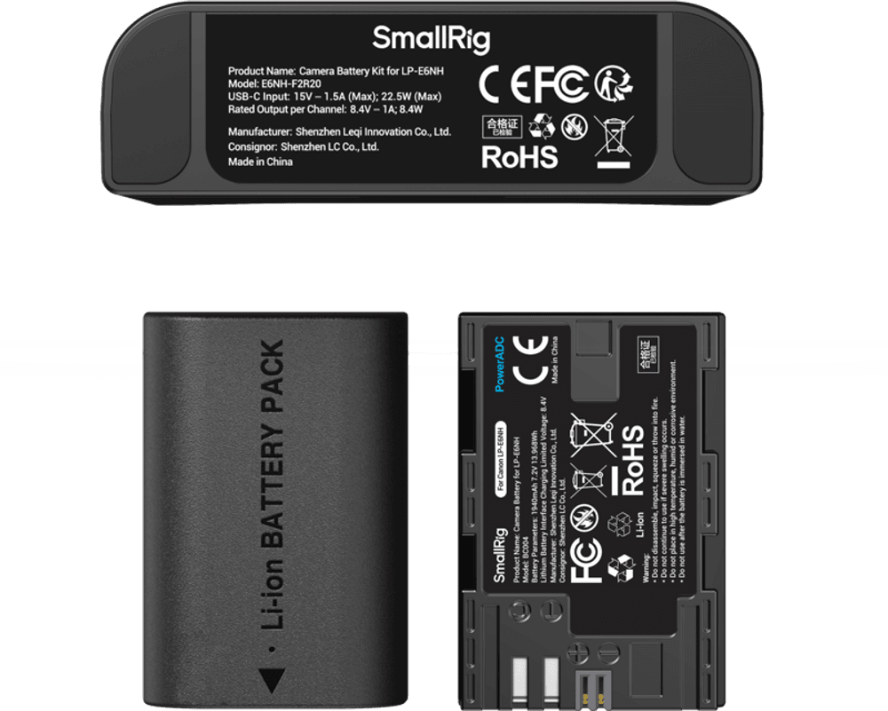 SmallRig 5484 Turbo Charging Kit for LP-E6NH Camera Batteries