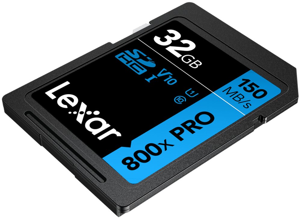 Lexar SDHC 800x Pro UHS-I cards, C10 (V10) U1, R150, 32GB