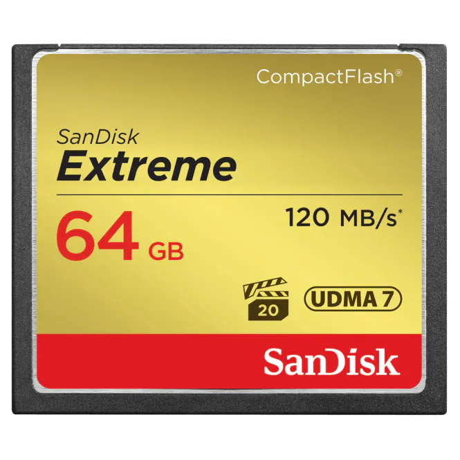 Hovedbilde SanDisk Minnekort CF Extreme 64GB 120MB/s UDMA7