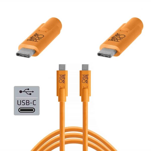 Hovedbilde TetherPro USB-C til USB-C 4.6m | Oransje